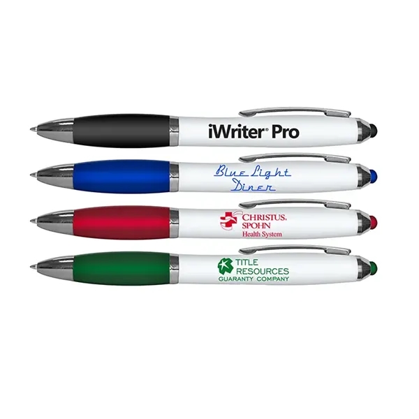 iWriterA® Pro Stylus & Ball Point Pen Combo - White Barrel - iWriterA® Pro Stylus & Ball Point Pen Combo - White Barrel - Image 0 of 4