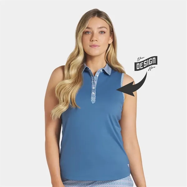 PUMA® Fair Isle Women's Sleeveless Golf Polo Shirt - PUMA® Fair Isle Women's Sleeveless Golf Polo Shirt - Image 0 of 2