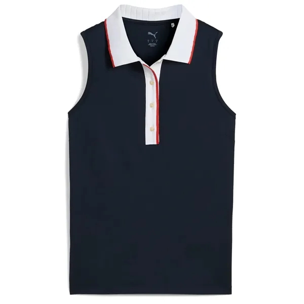 PUMA® CLOUDSPUN Bridges Women's Sleeveless Golf Polo Shirt - PUMA® CLOUDSPUN Bridges Women's Sleeveless Golf Polo Shirt - Image 2 of 3