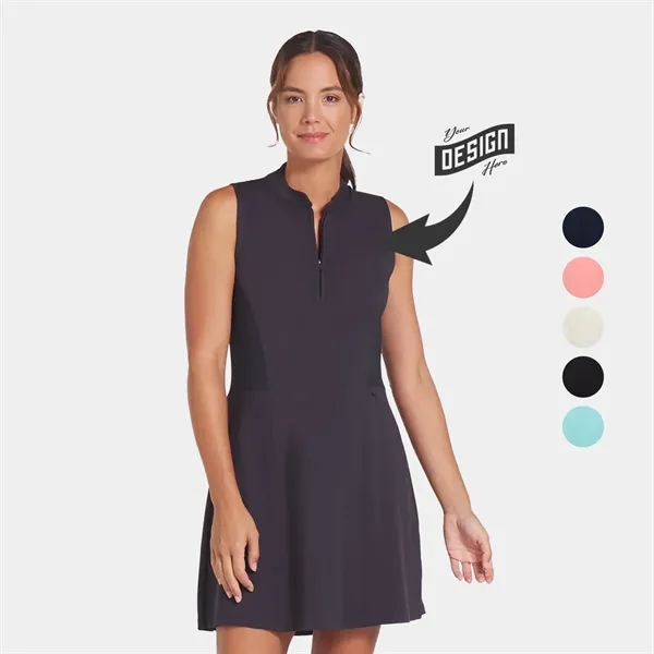 PUMA® Aerlon Mock Women's Sleeveless 1/4-Zip Golf Dress - PUMA® Aerlon Mock Women's Sleeveless 1/4-Zip Golf Dress - Image 0 of 8