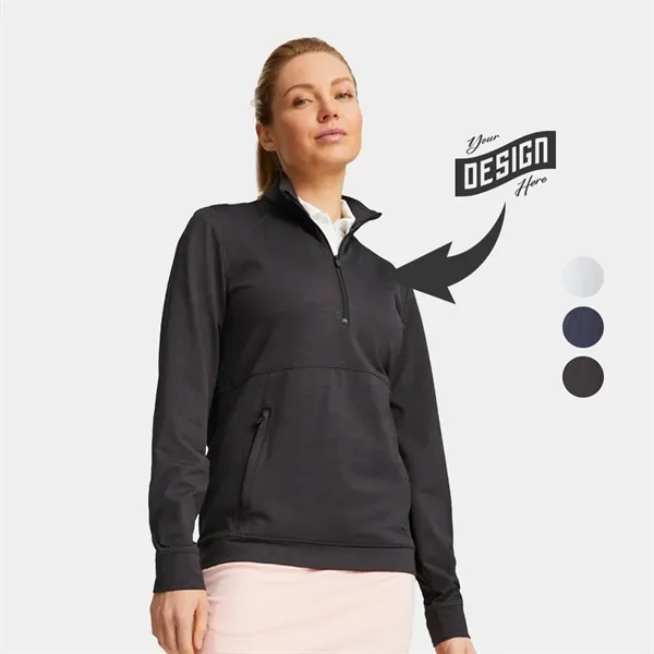 PUMA® CLOUDSPUN Rockaway UPF 40+ Women's Golf Quarter Zip - PUMA® CLOUDSPUN Rockaway UPF 40+ Women's Golf Quarter Zip - Image 0 of 5