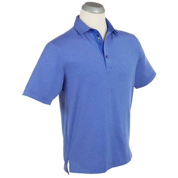 Bobby Jones Men's Performance Jersey Mini Feed-Stripe Polo - Bobby Jones Men's Performance Jersey Mini Feed-Stripe Polo - Image 6 of 7