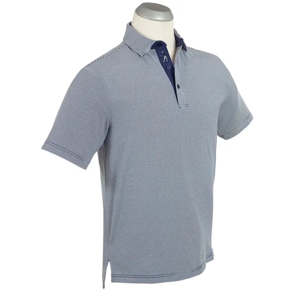 Bobby Jones Men's Performance Jersey Mini Feed-Stripe Polo - Bobby Jones Men's Performance Jersey Mini Feed-Stripe Polo - Image 0 of 7