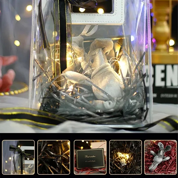 Reusable clear pvc shopping tote gift bag with handle - Reusable clear pvc shopping tote gift bag with handle - Image 4 of 4