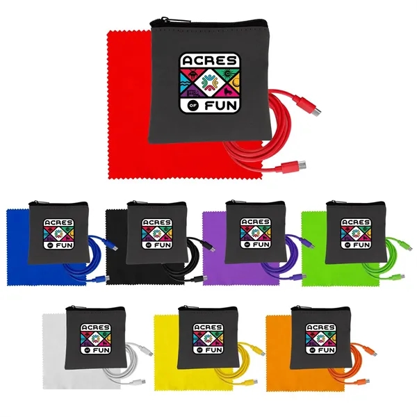 Gray Executive C to C Cable & Cloth Set - Gray Executive C to C Cable & Cloth Set - Image 0 of 18