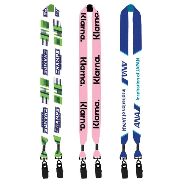 1" Double Ended Dye-Sublimated Lanyard with Metal Crimp & Me - 1" Double Ended Dye-Sublimated Lanyard with Metal Crimp & Me - Image 0 of 0