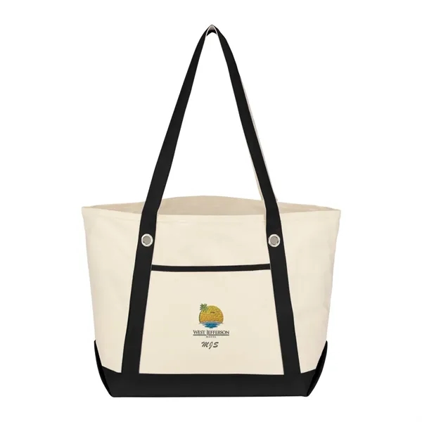 Medium Cotton Canvas Sailing Tote Bag - Medium Cotton Canvas Sailing Tote Bag - Image 11 of 15