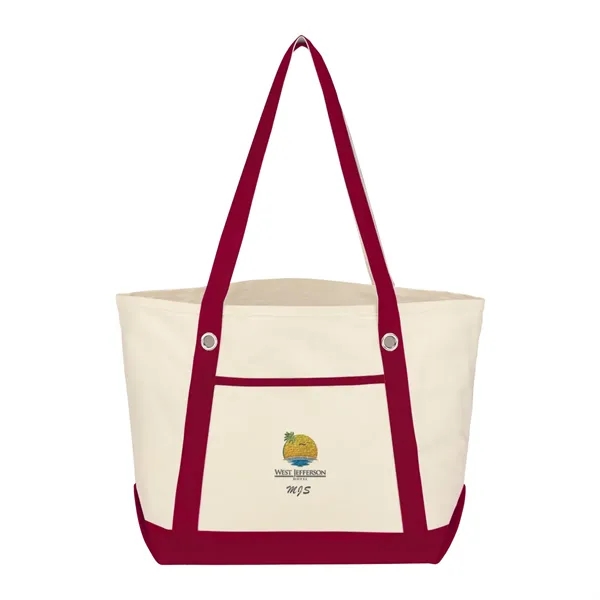 Medium Cotton Canvas Sailing Tote Bag - Medium Cotton Canvas Sailing Tote Bag - Image 13 of 15