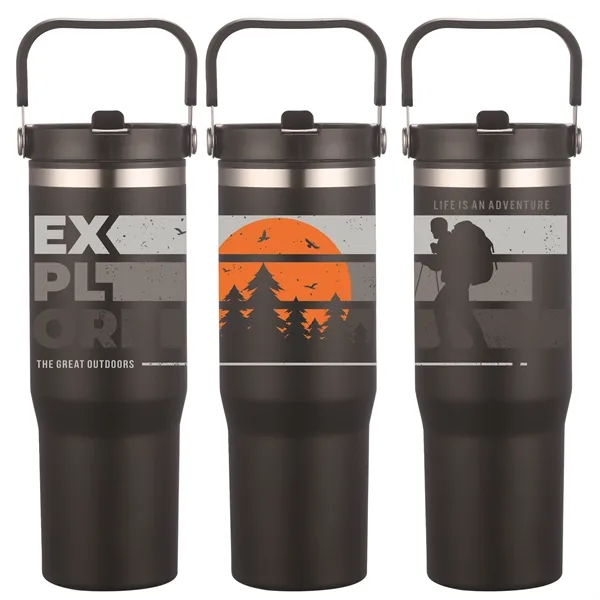 30 oz Double Wall Tumbler with Carrier - 30 oz Double Wall Tumbler with Carrier - Image 2 of 15