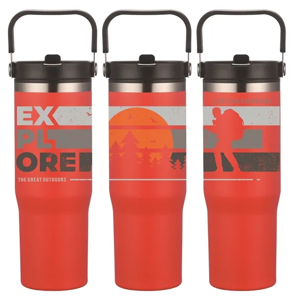 30 oz Double Wall Tumbler with Carrier - 30 oz Double Wall Tumbler with Carrier - Image 11 of 15