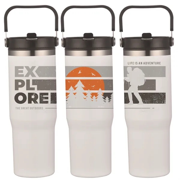 30 oz Double Wall Tumbler with Carrier - 30 oz Double Wall Tumbler with Carrier - Image 14 of 15