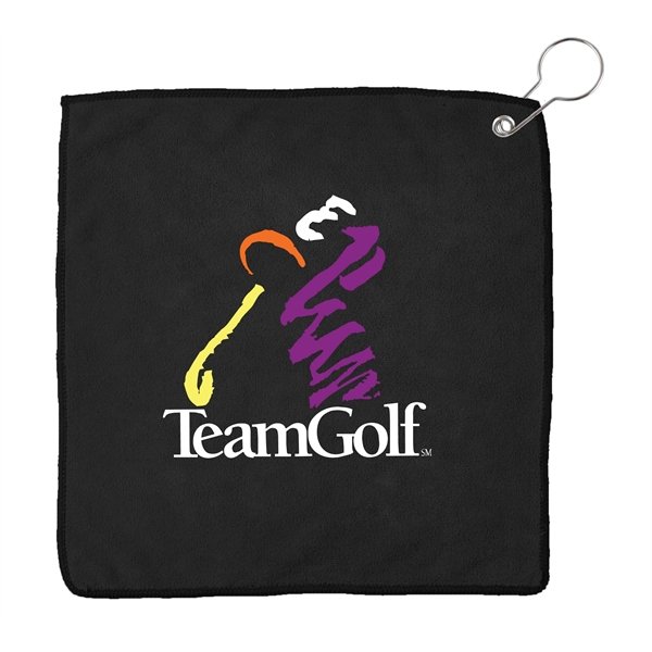 Microfiber Golf Towel with Hook - Microfiber Golf Towel with Hook - Image 1 of 6