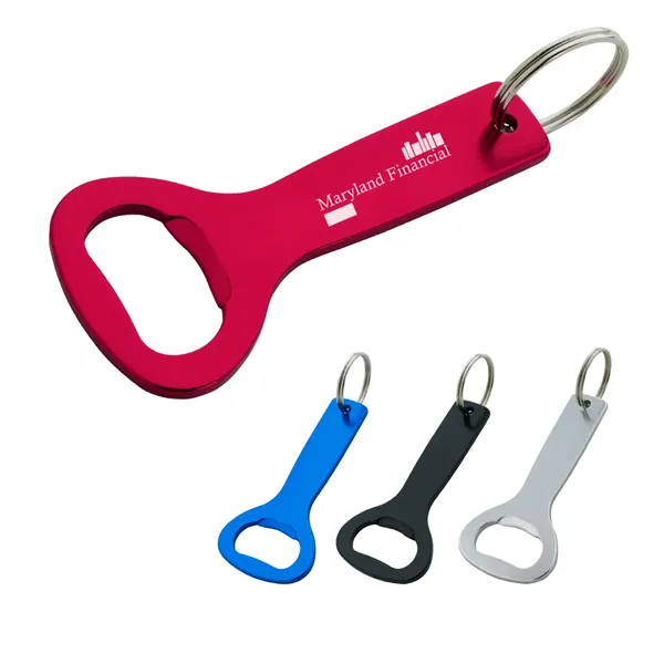 Aluminum Bottle Opener Key Ring - Aluminum Bottle Opener Key Ring - Image 0 of 12
