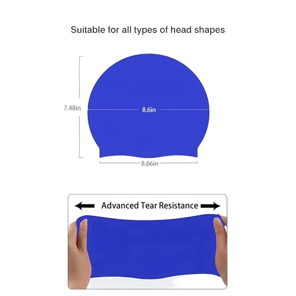 Unisex Adult Wrinkle Free Silicone Swim Cap - Unisex Adult Wrinkle Free Silicone Swim Cap - Image 1 of 8