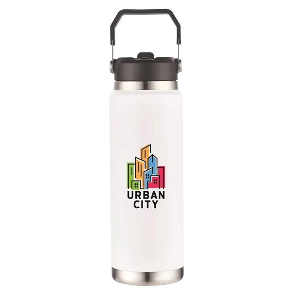 30oz Vacuum Water Bottle with Stainless Steel Handle - 30oz Vacuum Water Bottle with Stainless Steel Handle - Image 0 of 16