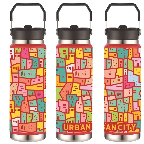 30oz Vacuum Water Bottle with Stainless Steel Handle - 30oz Vacuum Water Bottle with Stainless Steel Handle - Image 15 of 16