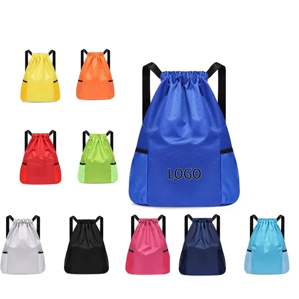 Large Drawstring Simple Double-shoulder Outdoor Backpack - Large Drawstring Simple Double-shoulder Outdoor Backpack - Image 0 of 2