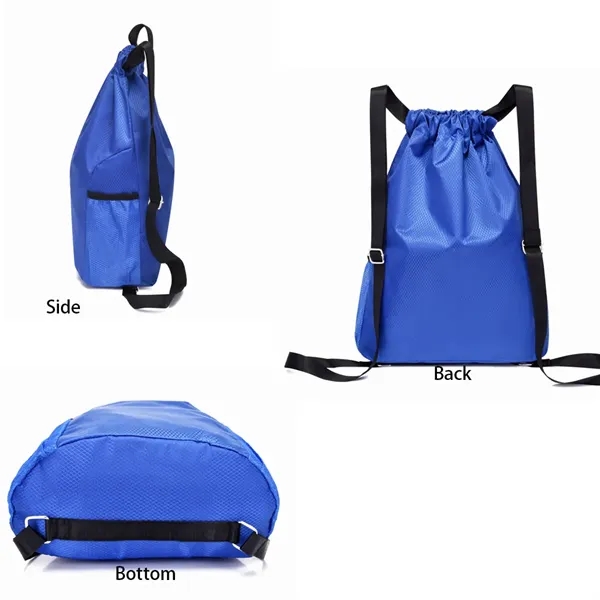 Large Drawstring Simple Double-shoulder Outdoor Backpack - Large Drawstring Simple Double-shoulder Outdoor Backpack - Image 2 of 2