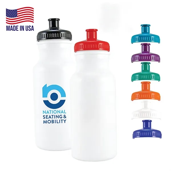USA made plastic bike water bottle push spout 20 oz - USA made plastic bike water bottle push spout 20 oz - Image 9 of 9