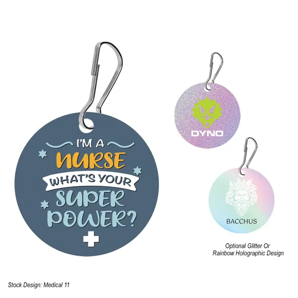 Acrylic Zipper Pull - Circle - Acrylic Zipper Pull - Circle - Image 0 of 2