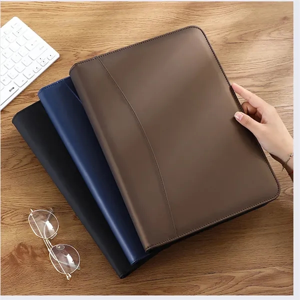 A4 Multifunctional Zipper Document Holder with Calculator - A4 Multifunctional Zipper Document Holder with Calculator - Image 2 of 5