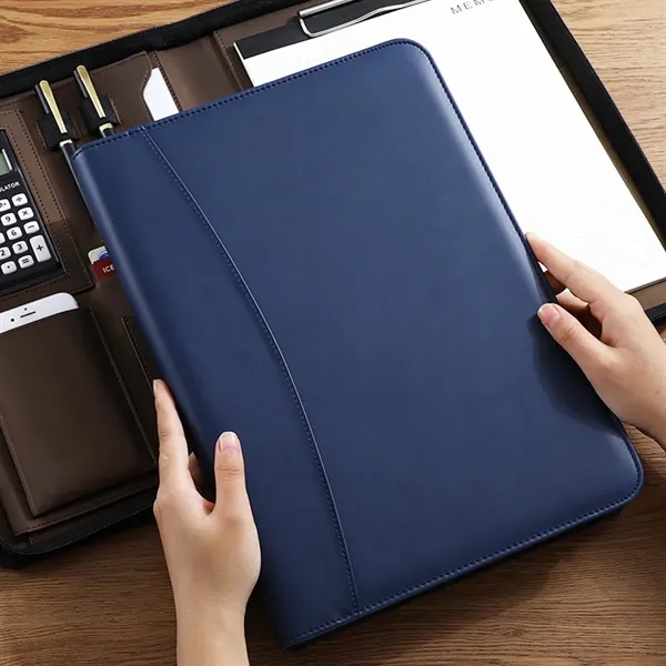 A4 Multifunctional Zipper Document Holder with Calculator - A4 Multifunctional Zipper Document Holder with Calculator - Image 5 of 5