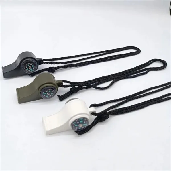 3 in 1 Emergency Whistle with Survival Compass Thermometer - 3 in 1 Emergency Whistle with Survival Compass Thermometer - Image 1 of 4