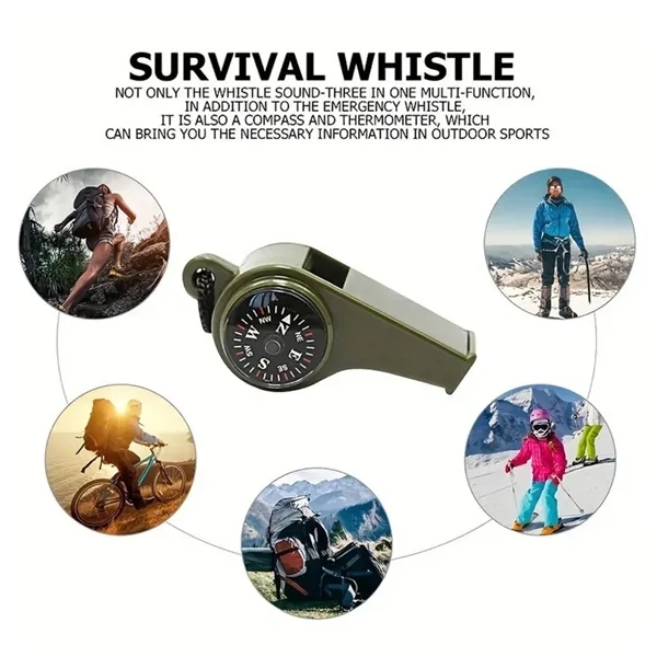 3 in 1 Emergency Whistle with Survival Compass Thermometer - 3 in 1 Emergency Whistle with Survival Compass Thermometer - Image 3 of 4