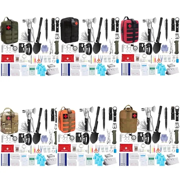 Outdoor Survival First Aid Kit with Tactical Molle Pouch - Outdoor Survival First Aid Kit with Tactical Molle Pouch - Image 1 of 5