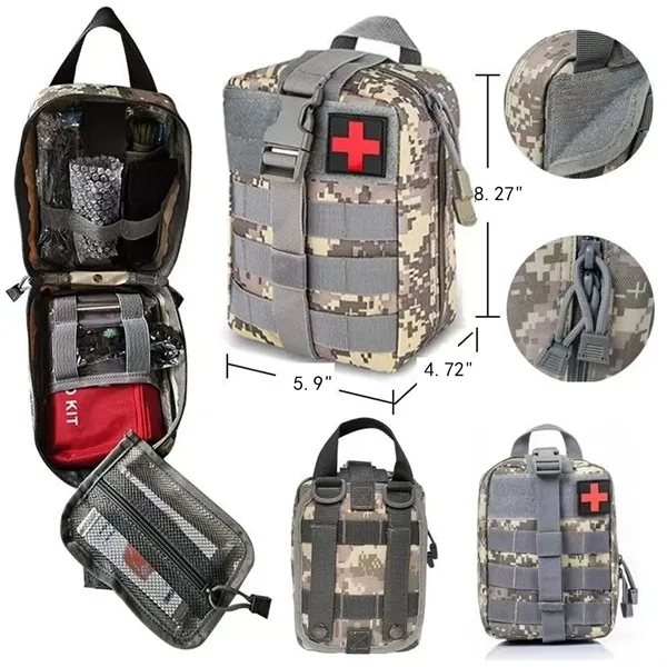 Outdoor Survival First Aid Kit with Tactical Molle Pouch - Outdoor Survival First Aid Kit with Tactical Molle Pouch - Image 2 of 5
