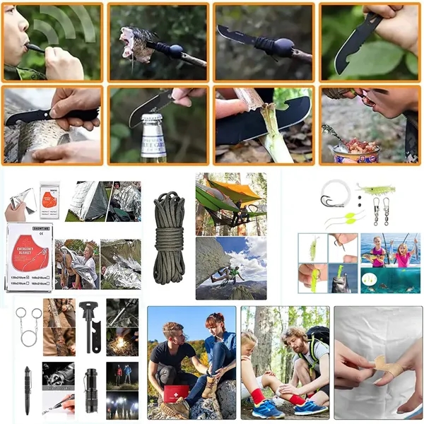 Outdoor Survival First Aid Kit with Tactical Molle Pouch - Outdoor Survival First Aid Kit with Tactical Molle Pouch - Image 5 of 5