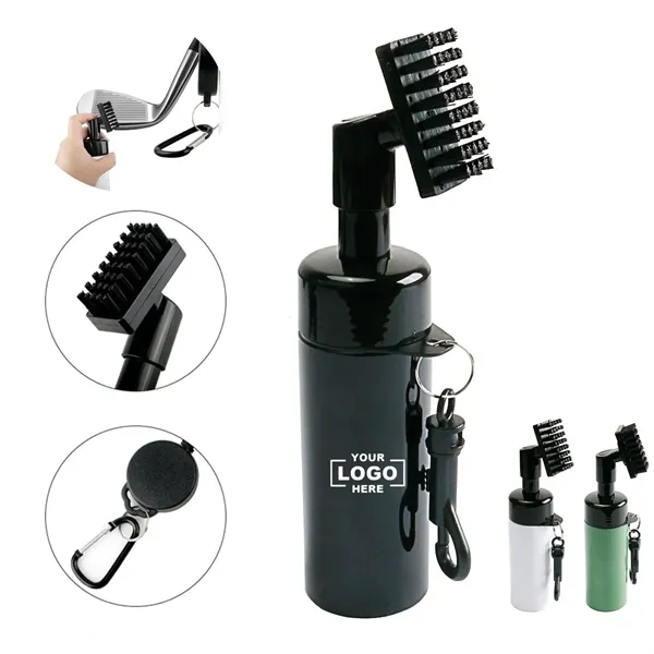 Golf Club Cleaning Brush with Carabiner and Groove Cleaner - Golf Club Cleaning Brush with Carabiner and Groove Cleaner - Image 0 of 5