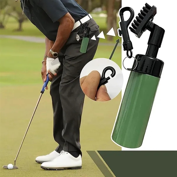 Golf Club Cleaning Brush with Carabiner and Groove Cleaner - Golf Club Cleaning Brush with Carabiner and Groove Cleaner - Image 3 of 5