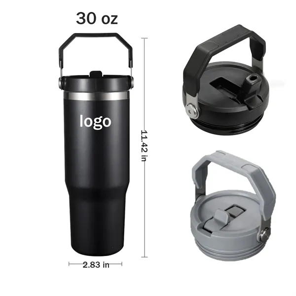 30oz Stainless Steel Insulated Water Bottle with Straw - 30oz Stainless Steel Insulated Water Bottle with Straw - Image 1 of 5
