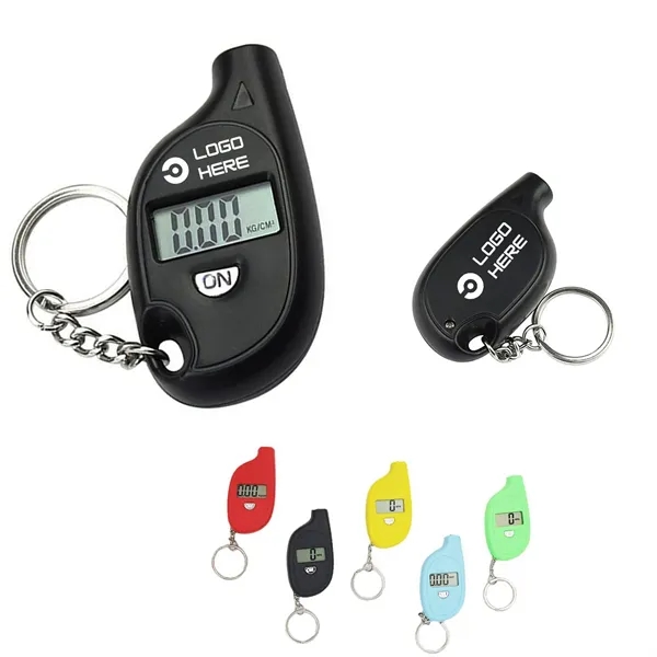 Portable Digital Tire Pressure Gauge Keychain - Portable Digital Tire Pressure Gauge Keychain - Image 0 of 1