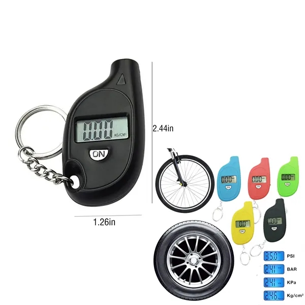 Portable Digital Tire Pressure Gauge Keychain - Portable Digital Tire Pressure Gauge Keychain - Image 1 of 1