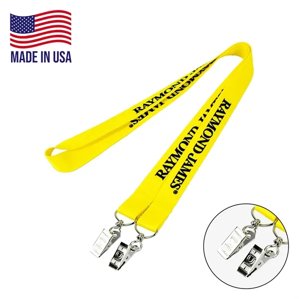 USA Made Double Ended Lanyard - Polyester - USA Made Double Ended Lanyard - Polyester - Image 0 of 6