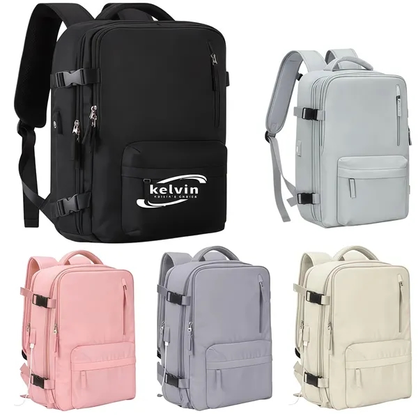 Large Ati-theft Travel Backpack w/ USB Port Laptop Bags - Large Ati-theft Travel Backpack w/ USB Port Laptop Bags - Image 0 of 4