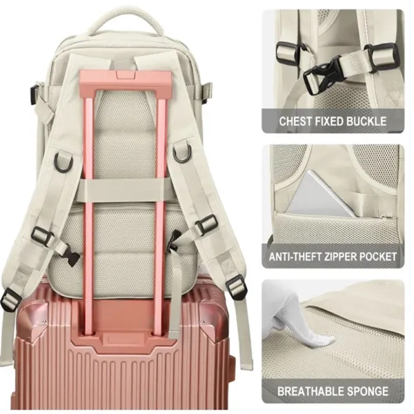 Large Ati-theft Travel Backpack w/ USB Port Laptop Bags - Large Ati-theft Travel Backpack w/ USB Port Laptop Bags - Image 3 of 4