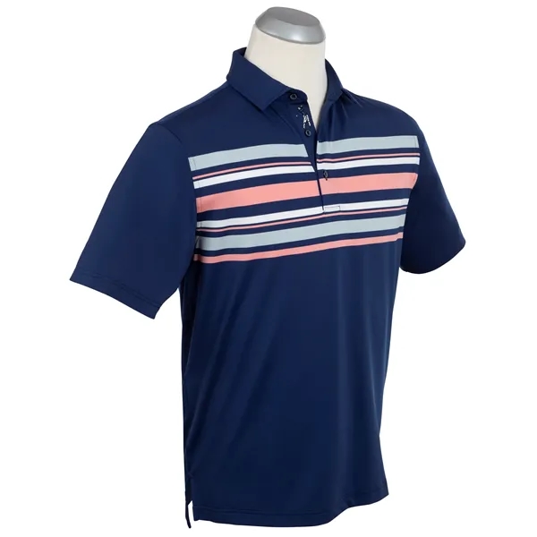 Bobby Jones Men's Performance Engineered Stripe Polo Shirt - Bobby Jones Men's Performance Engineered Stripe Polo Shirt - Image 1 of 4