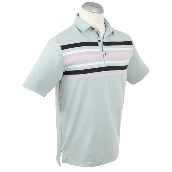 Bobby Jones Men's Performance Engineered Stripe Polo Shirt - Bobby Jones Men's Performance Engineered Stripe Polo Shirt - Image 2 of 4
