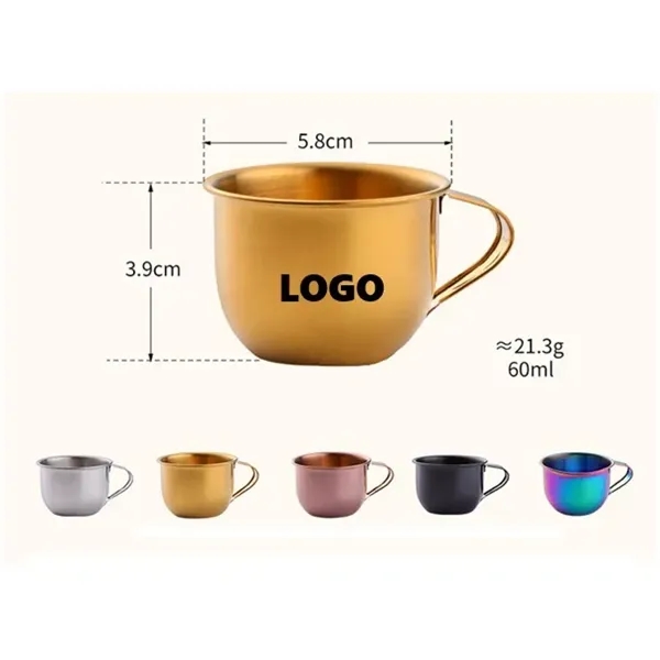 2oz 304 Stainless Steel Mini Mug - 2oz 304 Stainless Steel Mini Mug - Image 0 of 4