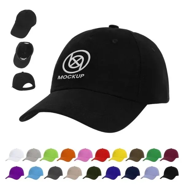 6 Panel Low Profile Unstructured Cotton Twill Baseball Cap - 6 Panel Low Profile Unstructured Cotton Twill Baseball Cap - Image 0 of 17