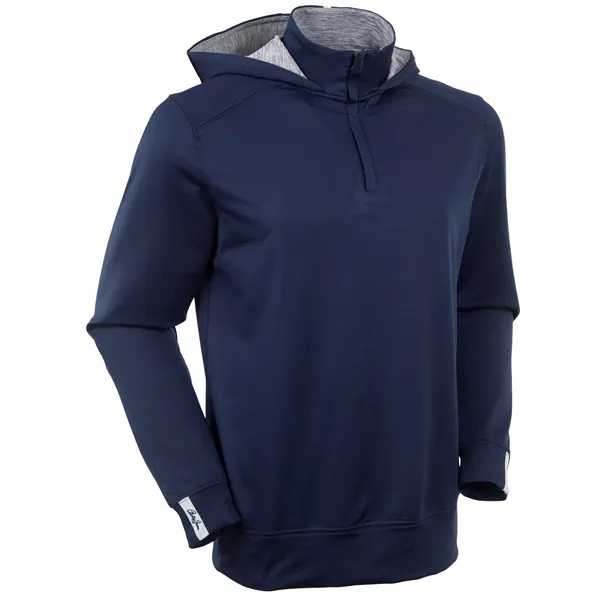 Bobby Jones Men's Performance Scorecard 1/4 Zip L/S Hoodie - Bobby Jones Men's Performance Scorecard 1/4 Zip L/S Hoodie - Image 3 of 5