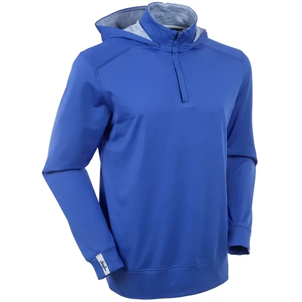 Bobby Jones Men's Performance Scorecard 1/4 Zip L/S Hoodie - Bobby Jones Men's Performance Scorecard 1/4 Zip L/S Hoodie - Image 5 of 5