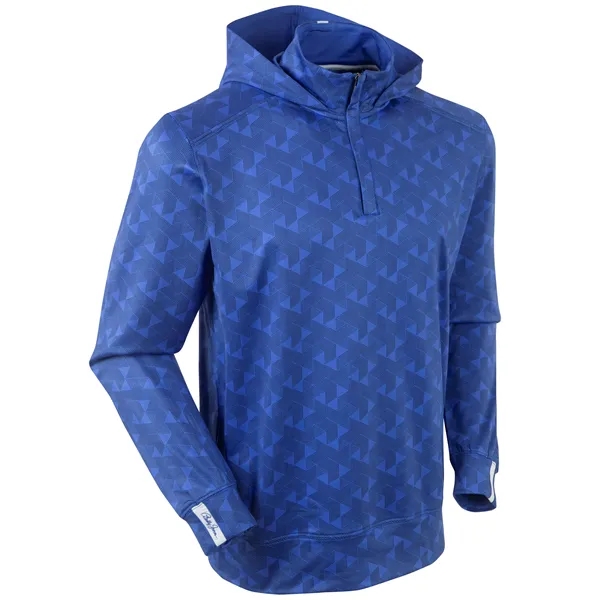 Bobby Jones Men's Performance Scorecard 1/4 Zip L/S Hoodie - Bobby Jones Men's Performance Scorecard 1/4 Zip L/S Hoodie - Image 2 of 5