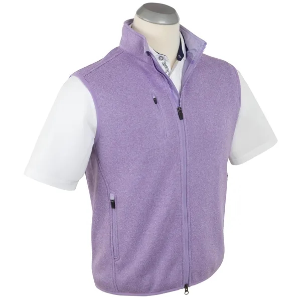 Bobby Jones Men's Heathered Full-Zip Sweater Vest - Bobby Jones Men's Heathered Full-Zip Sweater Vest - Image 1 of 4