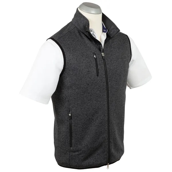 Bobby Jones Men's Heathered Full-Zip Sweater Vest - Bobby Jones Men's Heathered Full-Zip Sweater Vest - Image 2 of 4