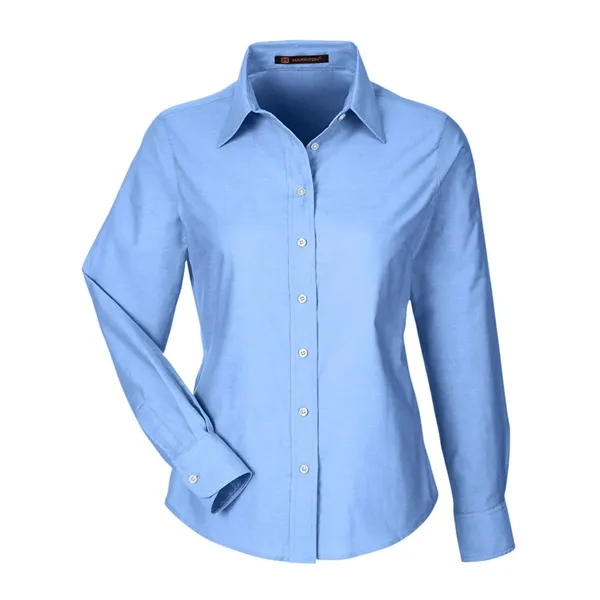Harriton Women's Long Sleeve Oxford Dress Shirt - Harriton Women's Long Sleeve Oxford Dress Shirt - Image 8 of 19
