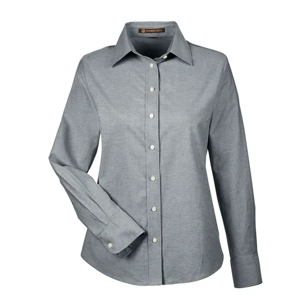 Harriton Women's Long Sleeve Oxford Dress Shirt - Harriton Women's Long Sleeve Oxford Dress Shirt - Image 13 of 19